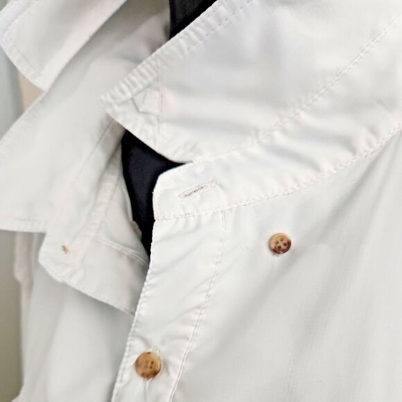 Hook & Tackle Outfitters Short Sleeve Button Technical Fishing Gear White XL - Picture 6 of 15